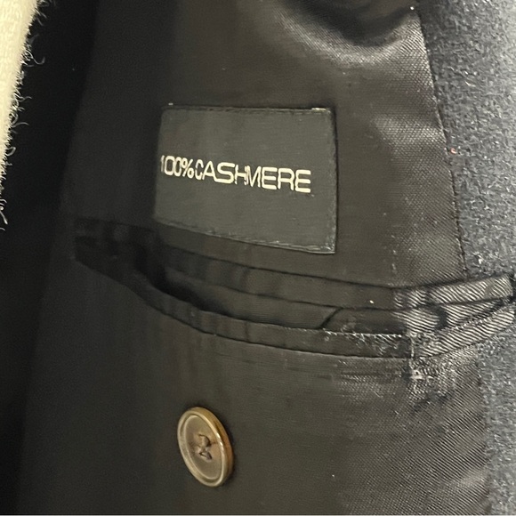 ASCOT SHOP THE BROKER 100% CASHMERE black 2 button blazer classic 44 Long - Picture 7 of 8